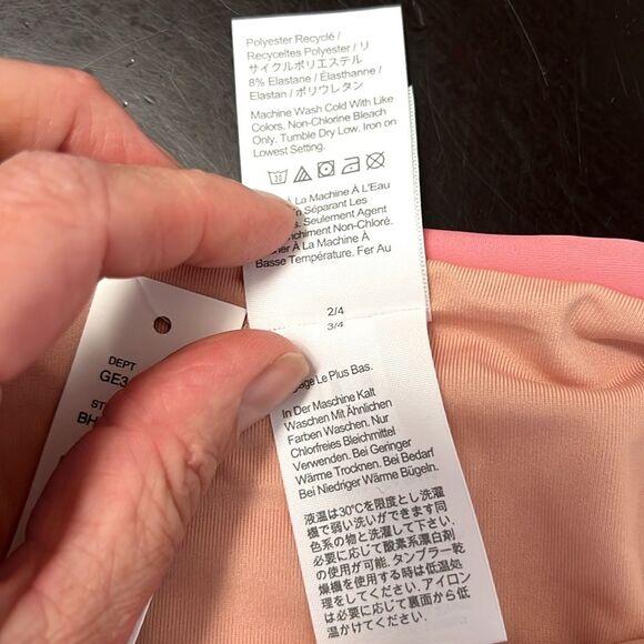 J. Crew NEW curved waist cheeky string bikini bottoms tea rose pink bubblegum - Picture 6 of 10